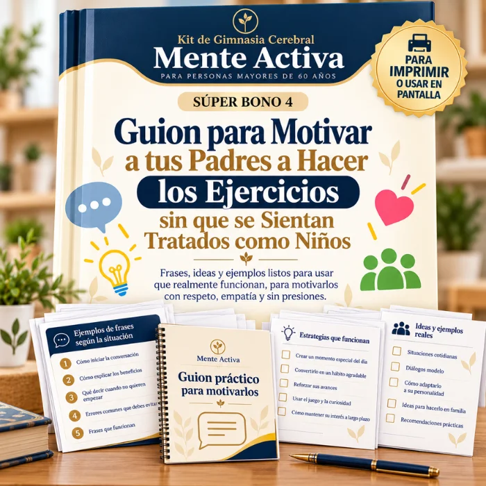 Guion para motivar a tus padres sin que se sientan tratados como niños