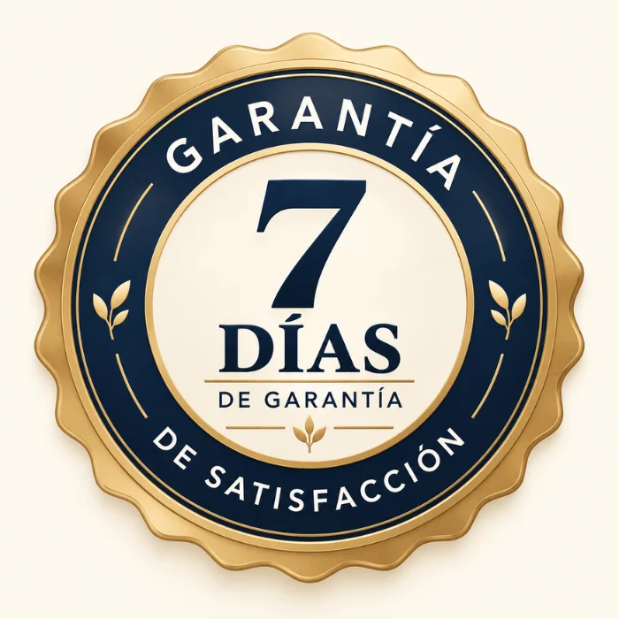 Sello de garantía: 7 días de satisfacción
